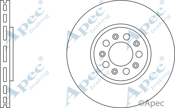 APEC BRAKING Тормозной диск DSK957